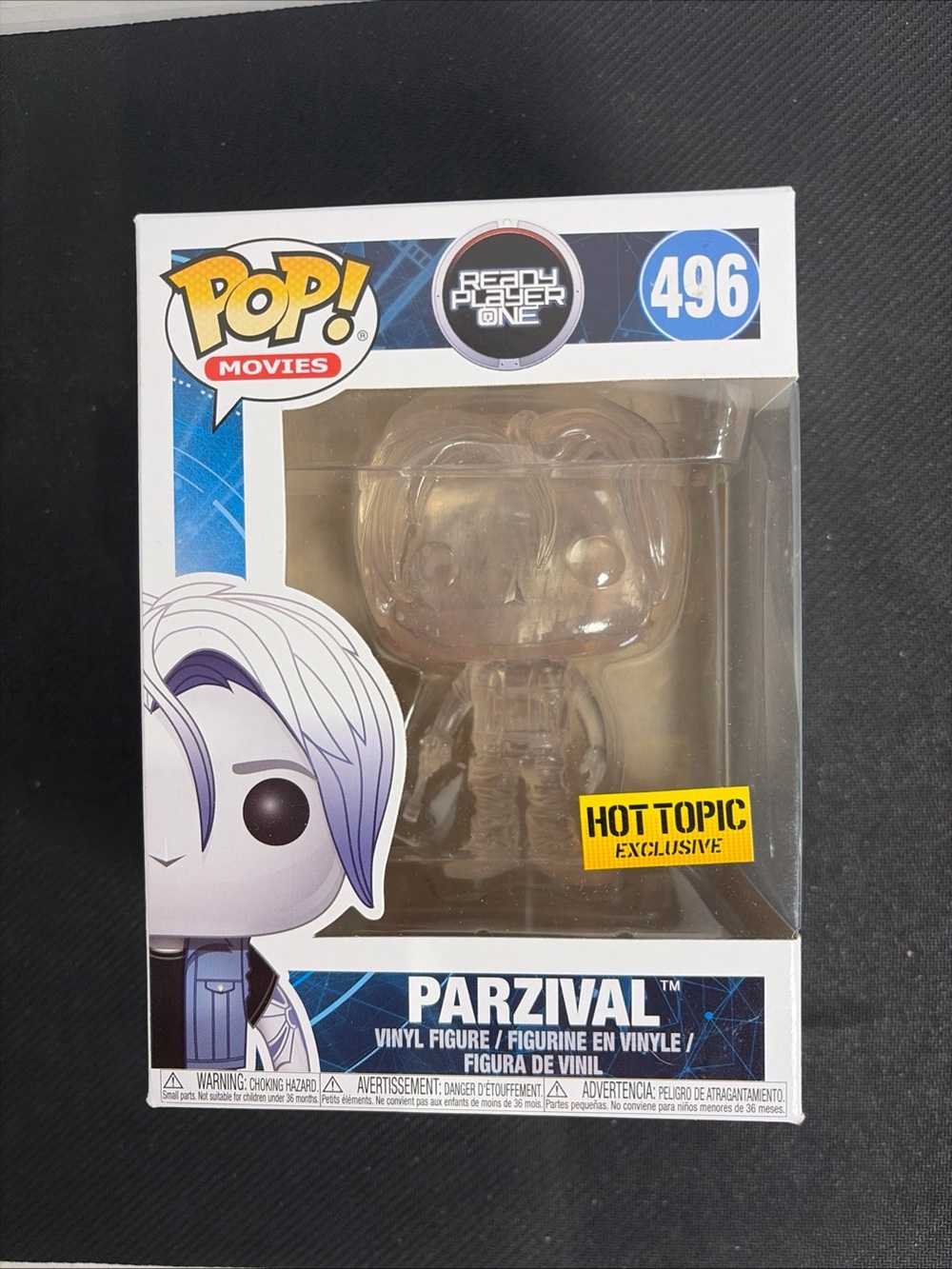 Funko Pop Ready Player One Parzival #496 Clear Hot Topic Exclusive